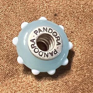 Pandora Blue and White Charm Bracelet Bead very gently worn